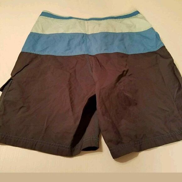 Perry Ellis Portfolio Swim Trunks size 34 Blue Color Block - Picture 6 of 6